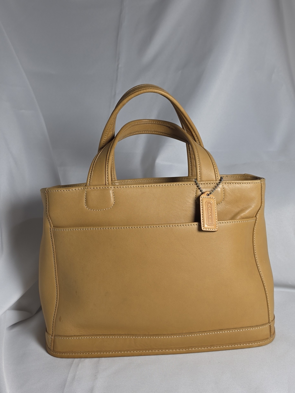 Vintage Coach Bleecker Satchel 9303 Camel Tan Leather USA 2000